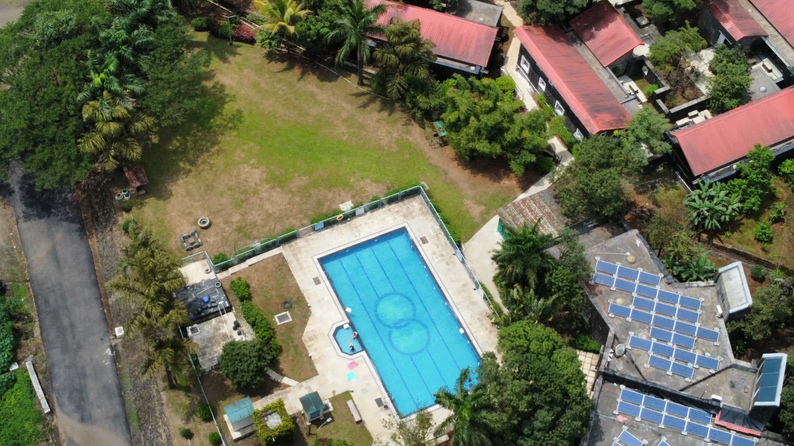 Aerial view of the residential areas