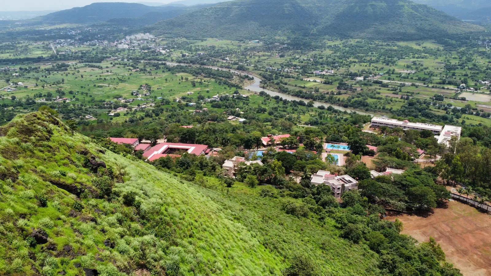 aerial view of campus