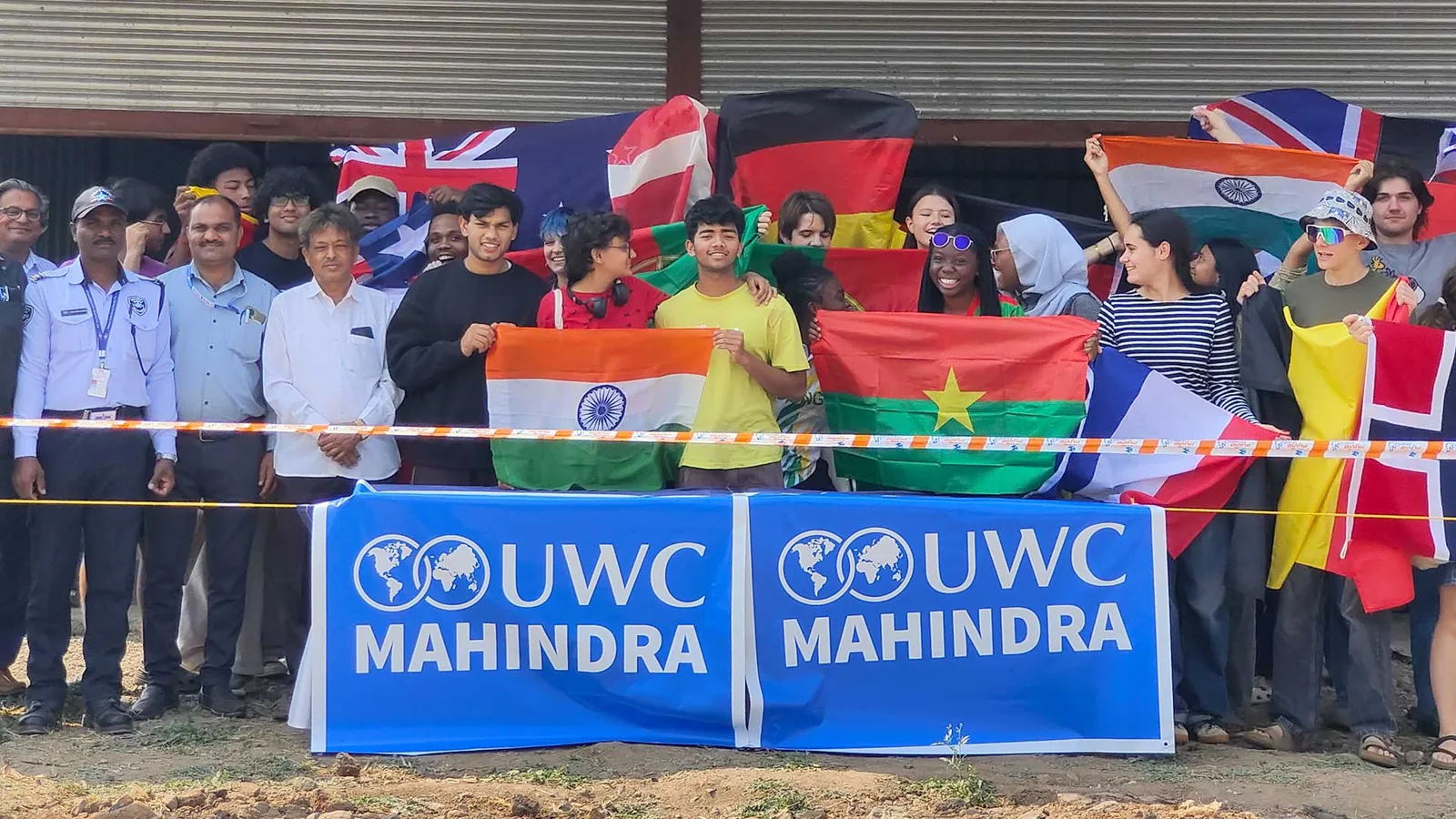 MUWCI students cheer cyclists at Pune Grand Tour